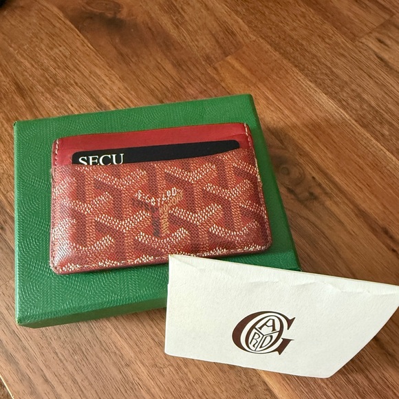 Goyard Red and White Card Holder - Picture 4 of 5